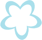 A blue and white flower with green background